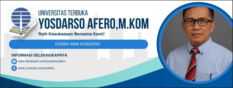Bapak Yosdarso Afero Resmi Mengajar di Universitas Terbuka